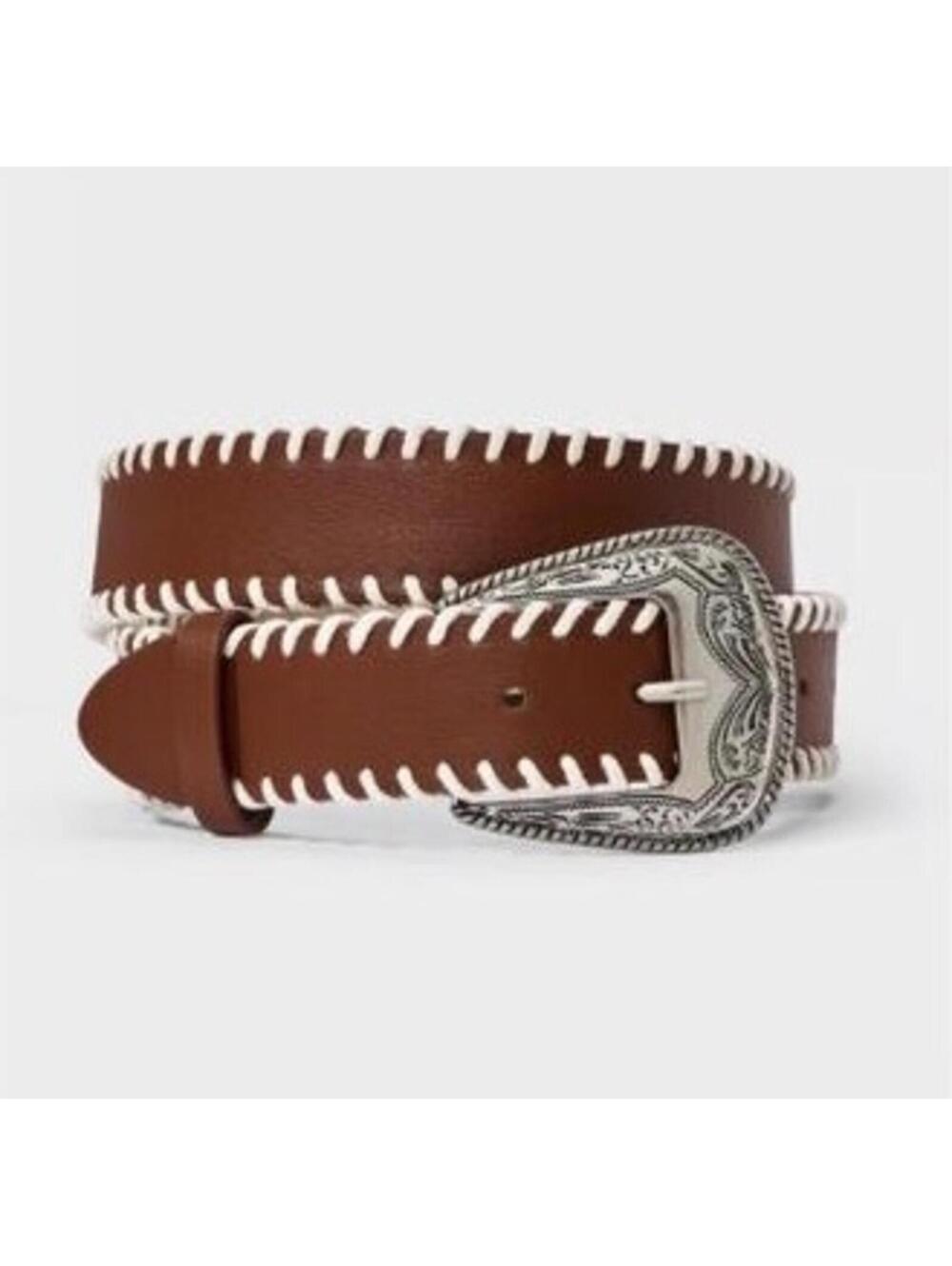 Western Belt - Wild Fable Brown XS : Adjustable Strap, Buckle Closure, Solid